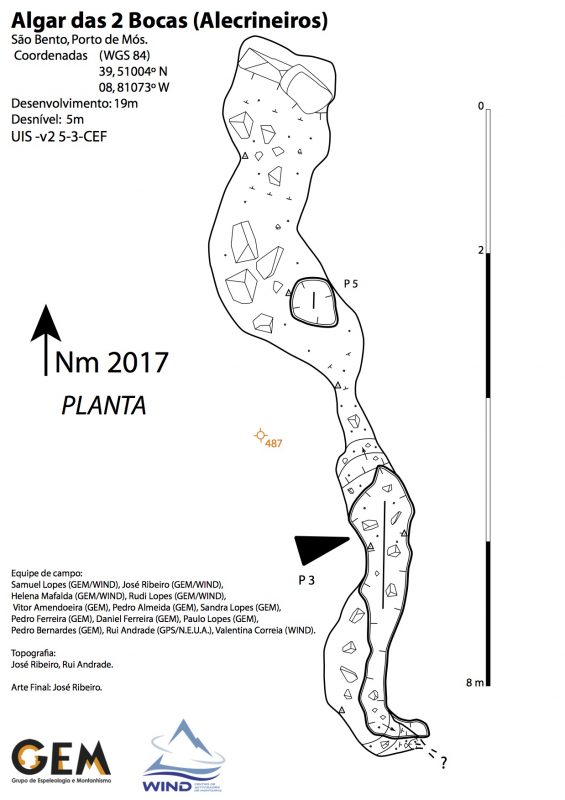 Figura 8a – Planta do Algar das 2 Bocas