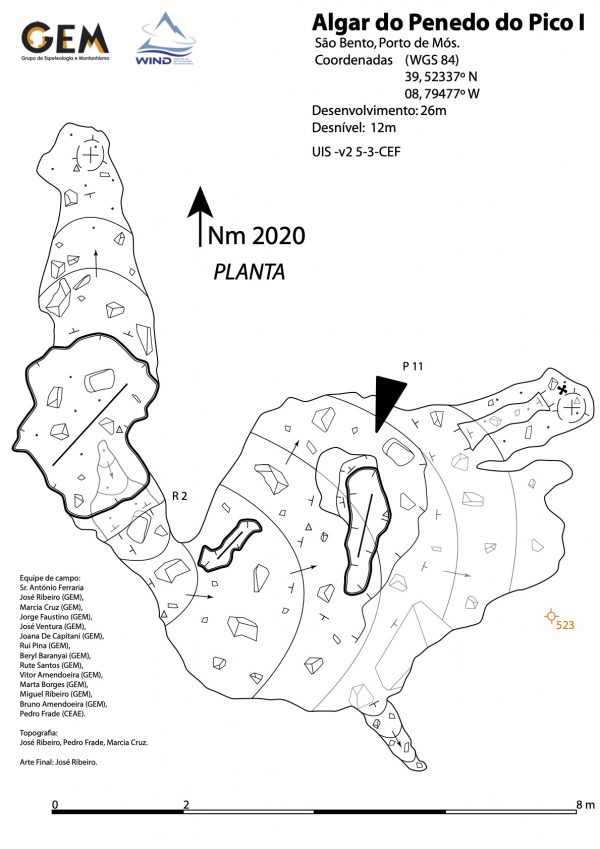 Figura 11a - Planta do Algar do Penedo do Pico I