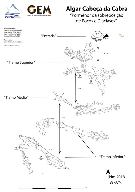 Figura 11d – Pormenor da sobreposição de Poços e Diaclases